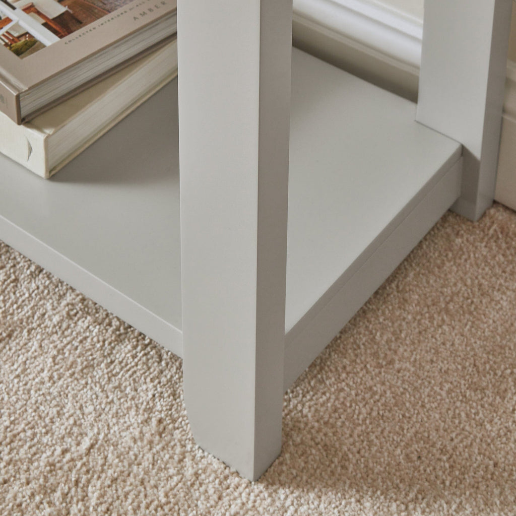 Chatsworth Linen Grey 2 Drawer Console Table - 120cm
