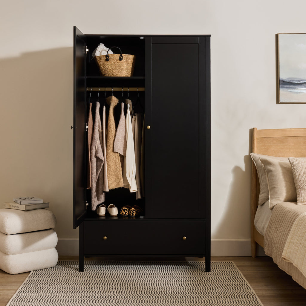 Charlie Double Wardrobe - Black
