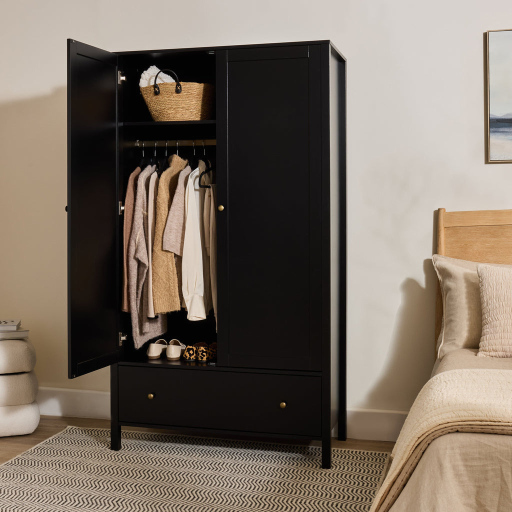 Charlie Double Wardrobe - Black
