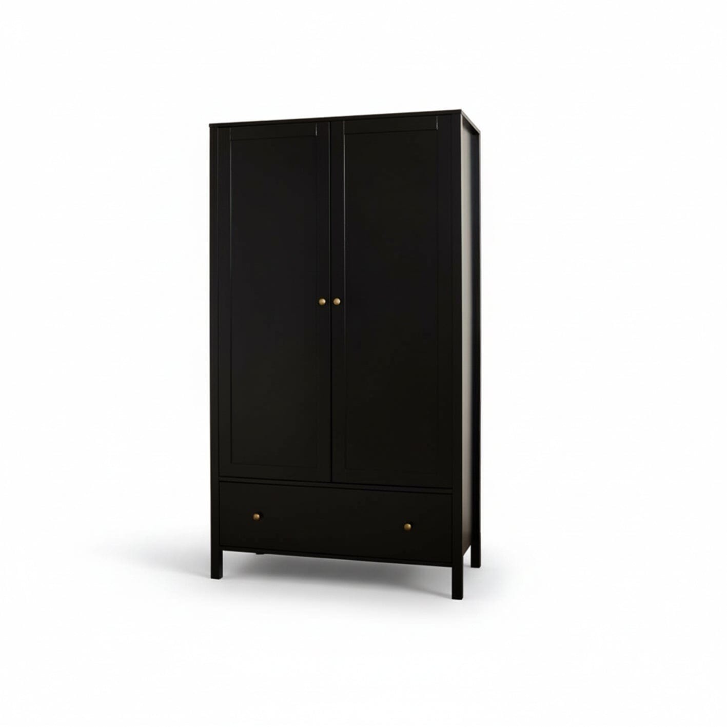 Charlie Double Wardrobe - Black