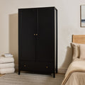 Charlie Double Wardrobe - Black