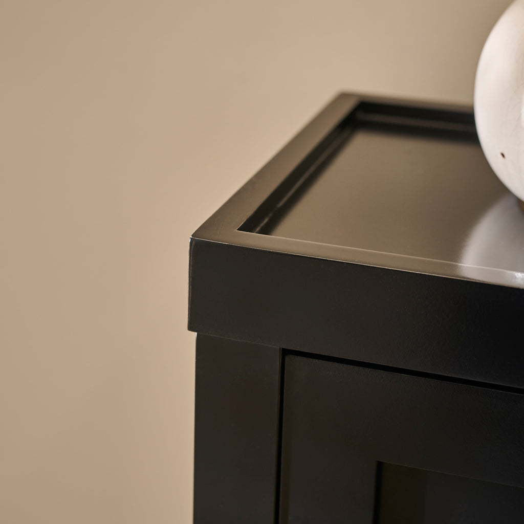 Charlie 3 Door Shoe Cabinet - Noir Black