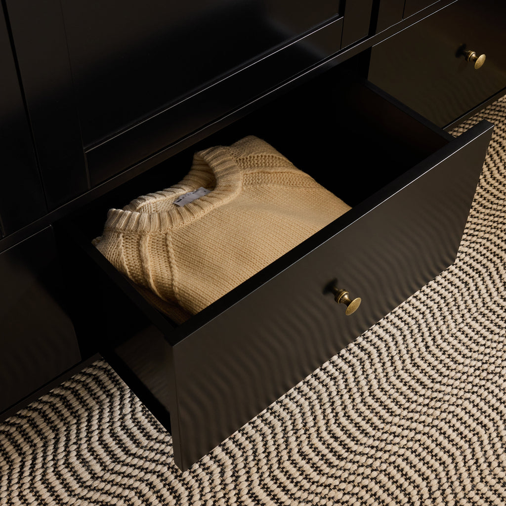 Charlie 3 Door Wardrobe - Black