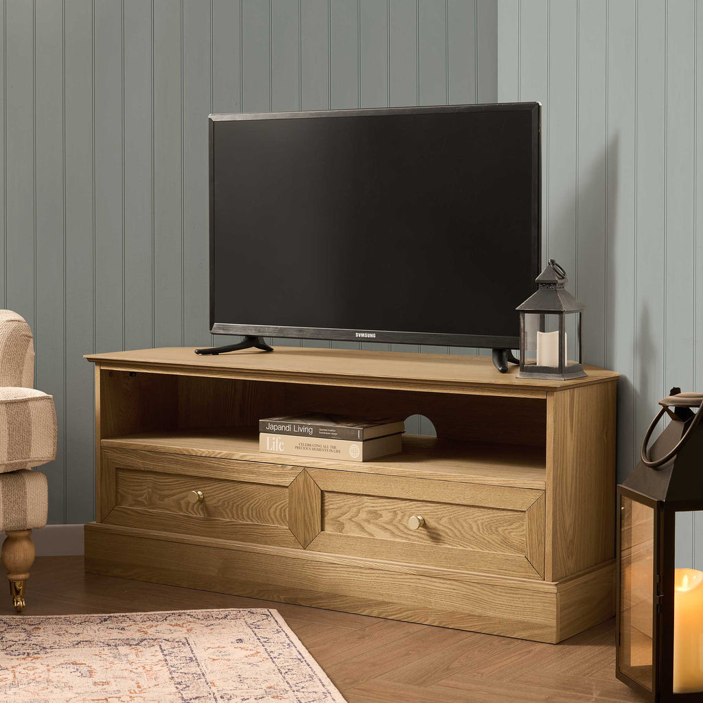 Ruby Corner TV Unit for TVs up to 55"- Light Wood
