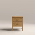 Zander 2 Drawer Rectangle Wooden Bedside Table | Natural