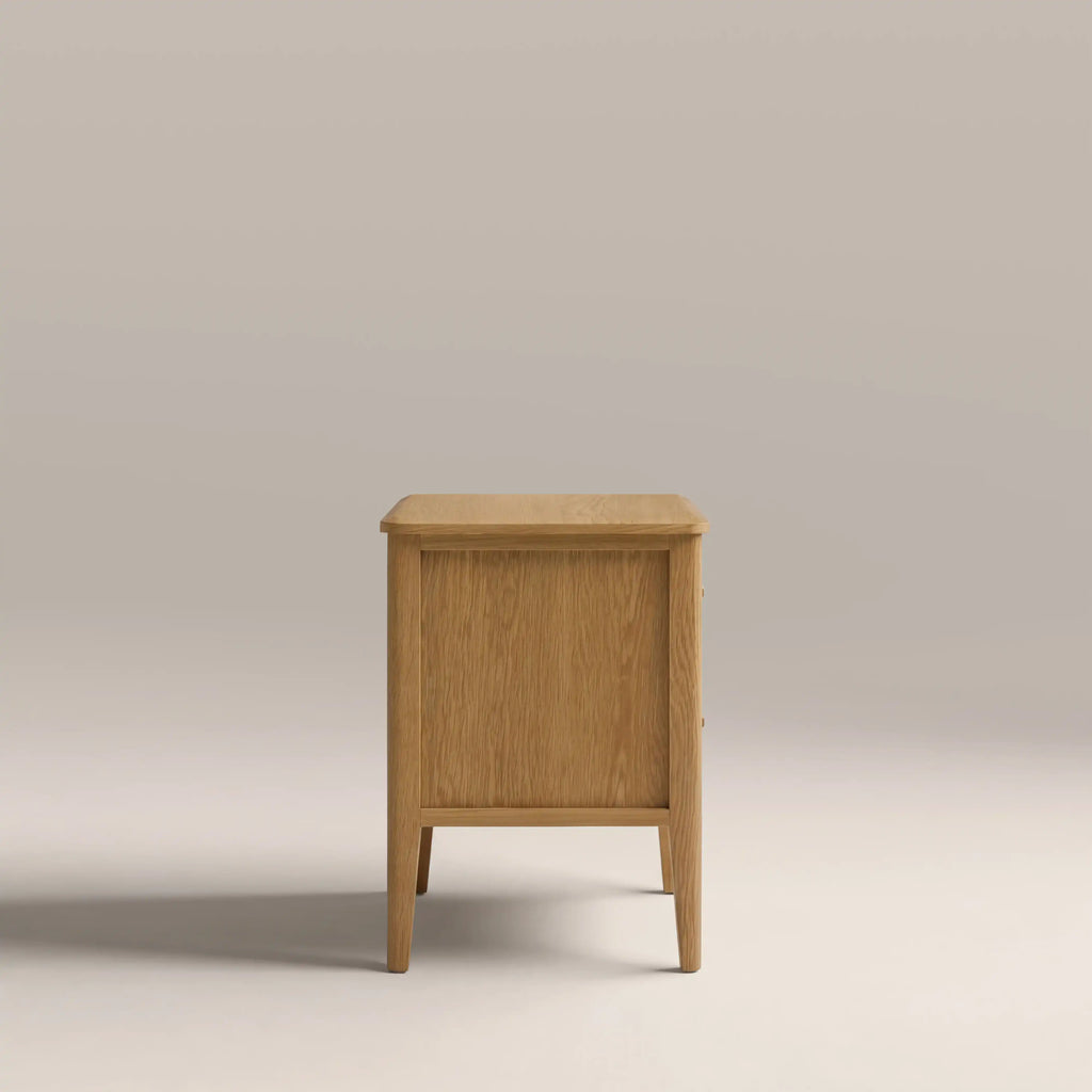 Zander 2 Drawer Rectangle Wooden Bedside Table | Natural