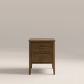 Zander 2 Drawer Rectangle Wooden Bedside Table | Walnut