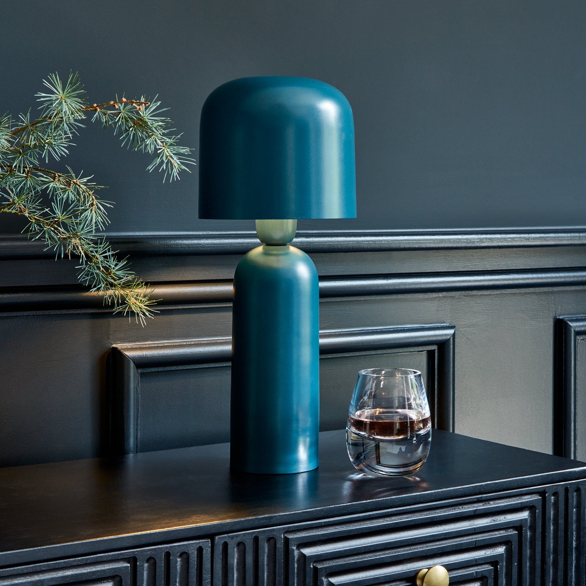 Rayna Black Mango Wood 2 Drawer Console Table