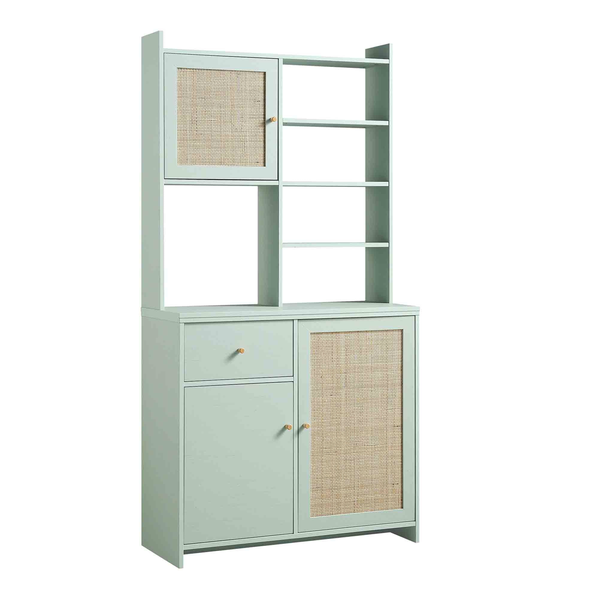 Frances Woven Rattan Dresser, Mint