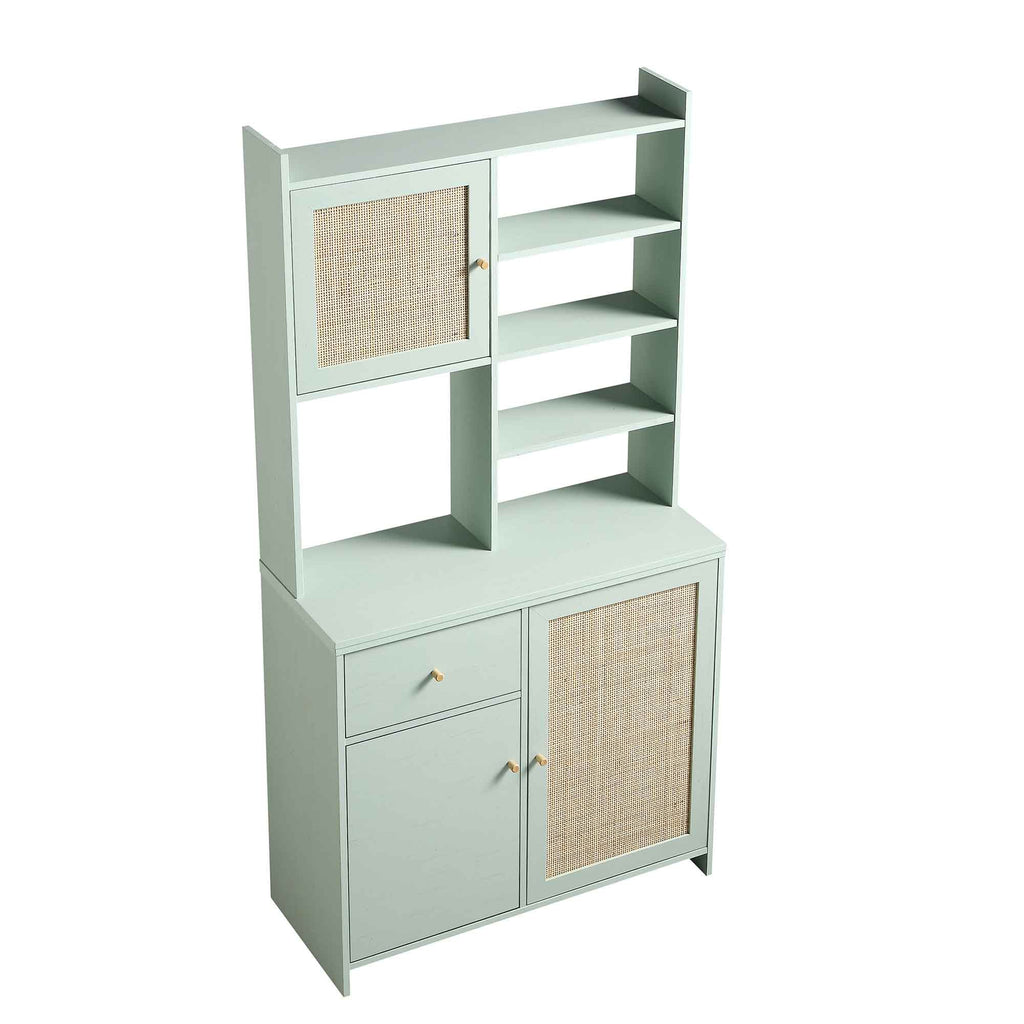 Frances Woven Rattan Dresser, Mint