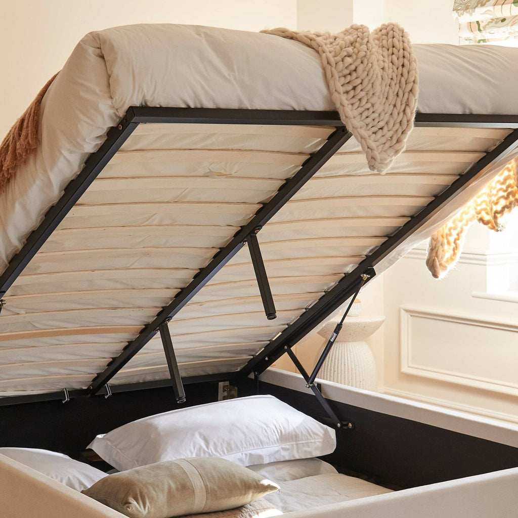 Finola Super King Ottoman Bed - Ivory