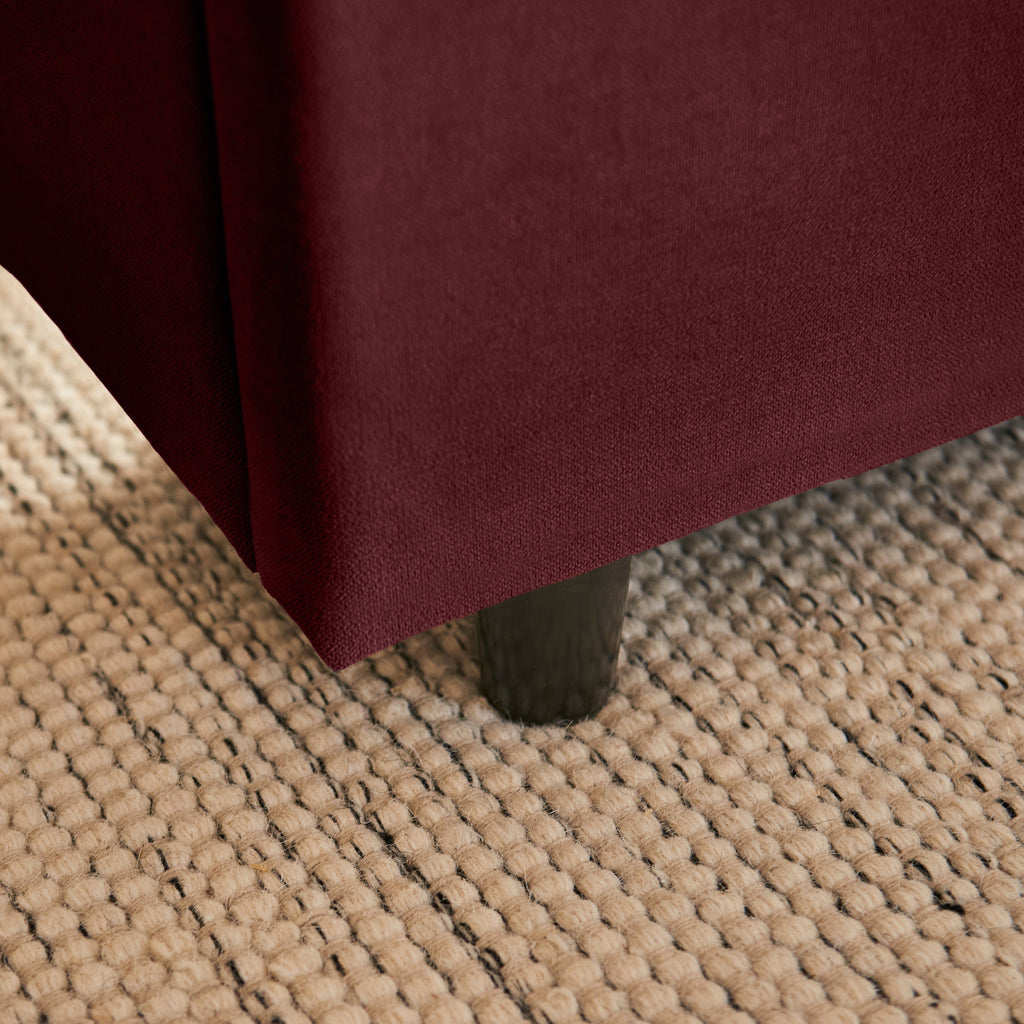 Finola Double Ottoman Bed - Burgundy Red