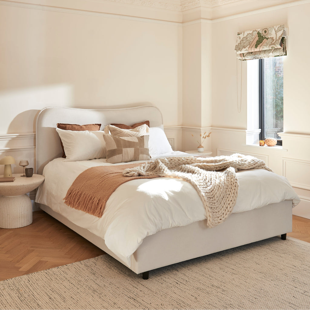 Finola Super King Ottoman Bed - Ivory