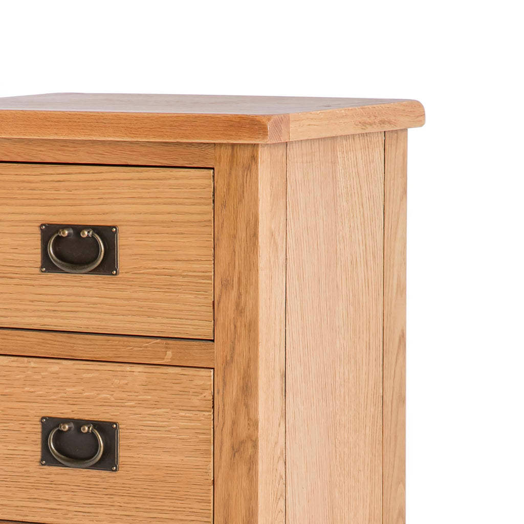 Surrey Oak 5 Drawer Tallboy Chest