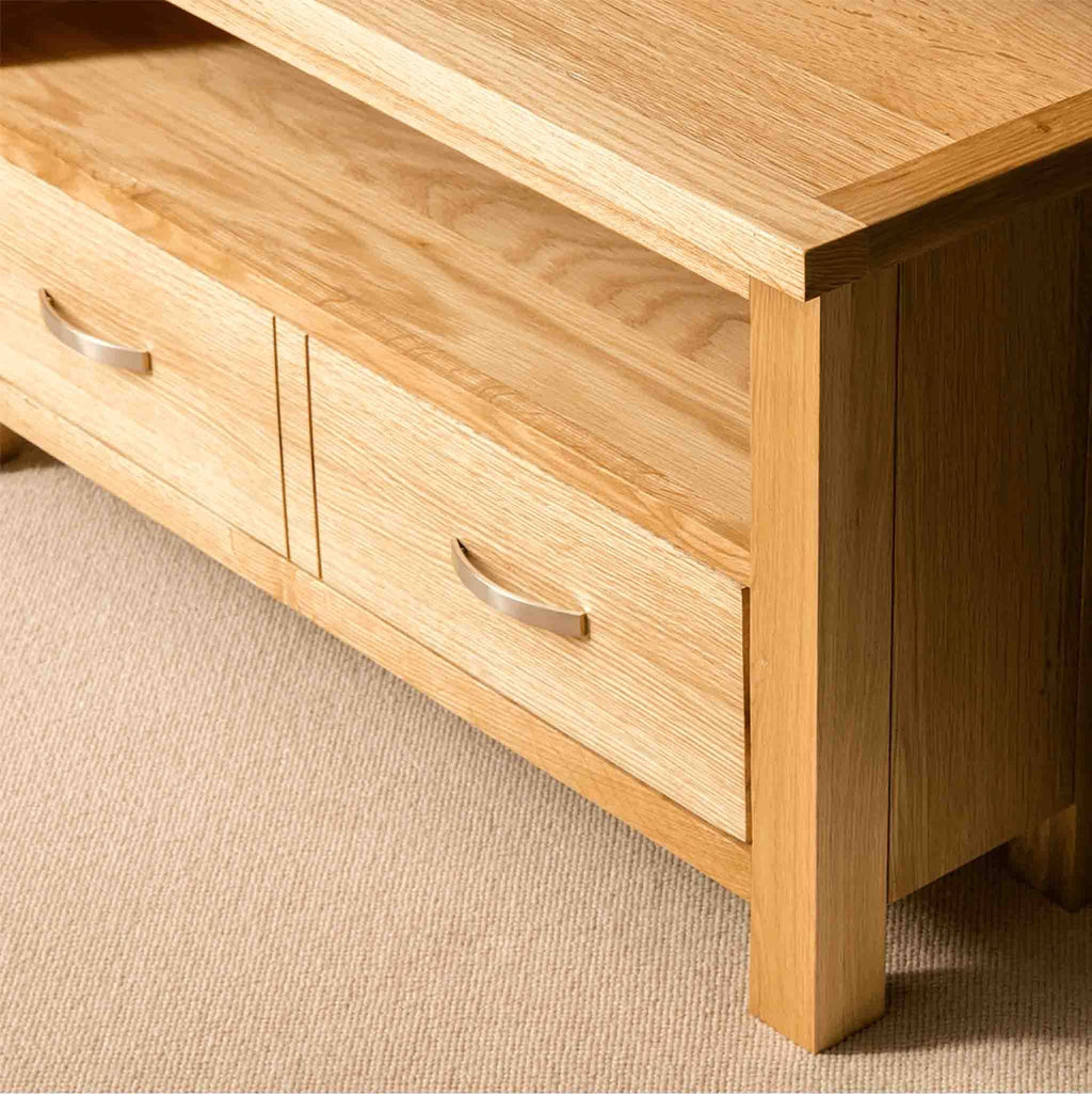 London Oak Corner TV Stand