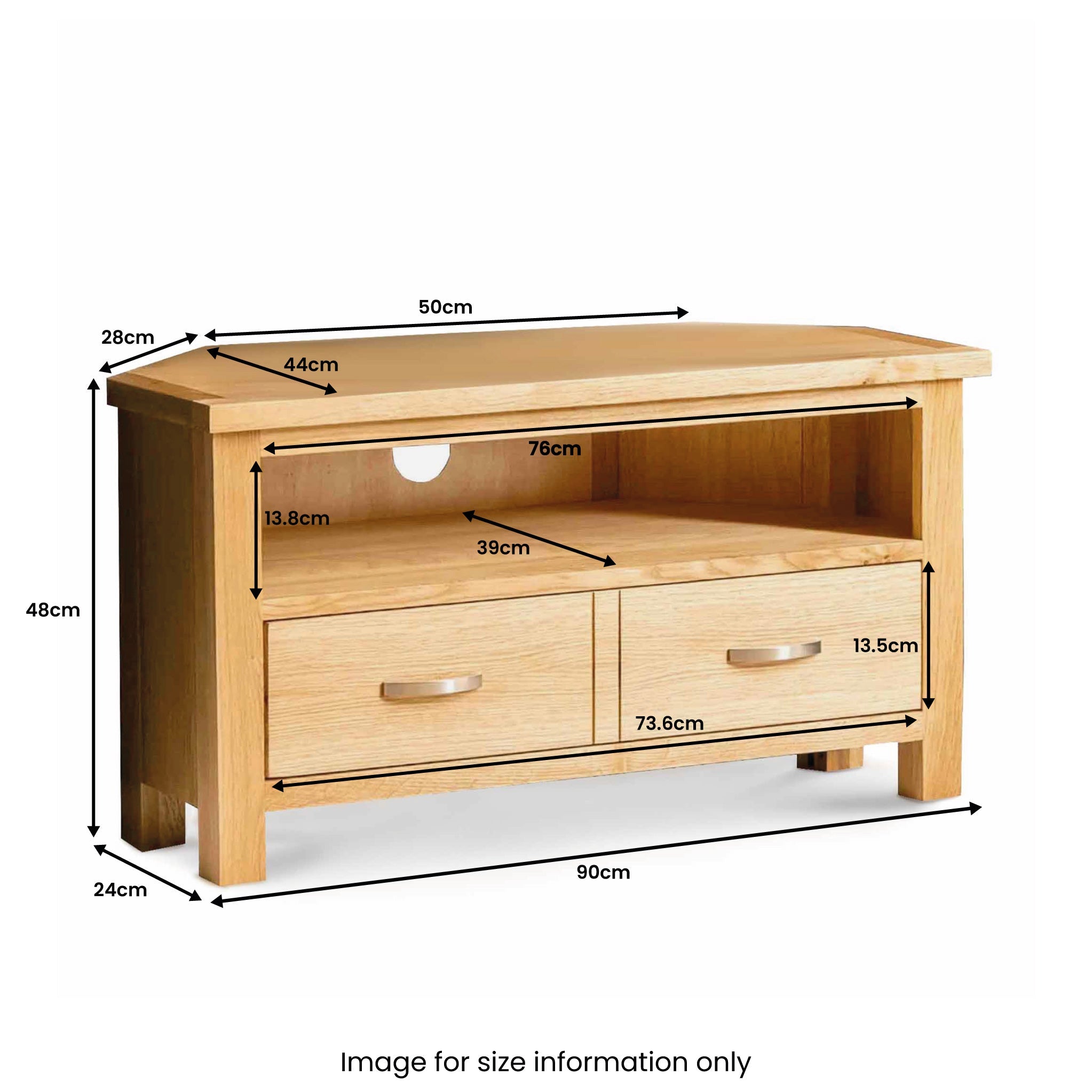 London Oak Corner TV Stand
