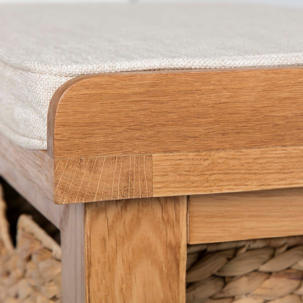 Surrey Oak Hall Bench with Baskets