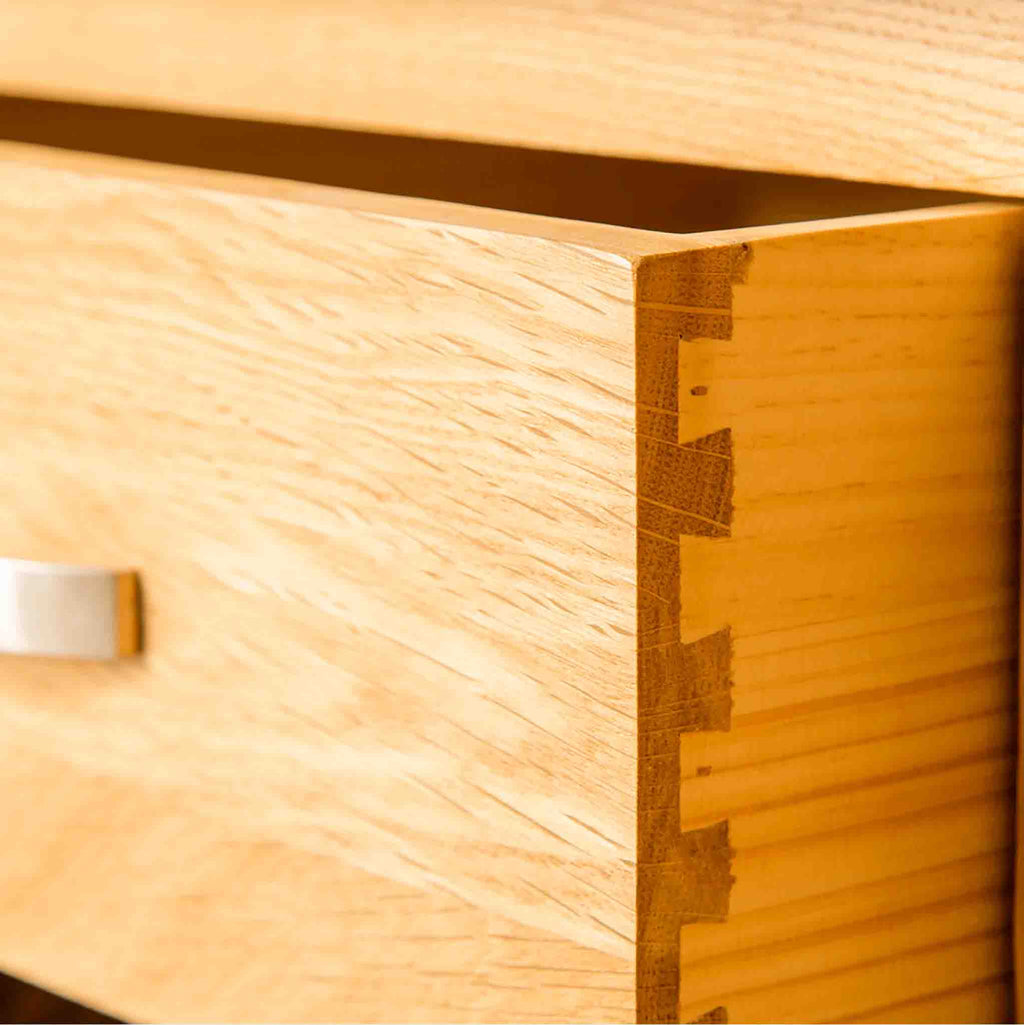 London Oak Console Table with Baskets