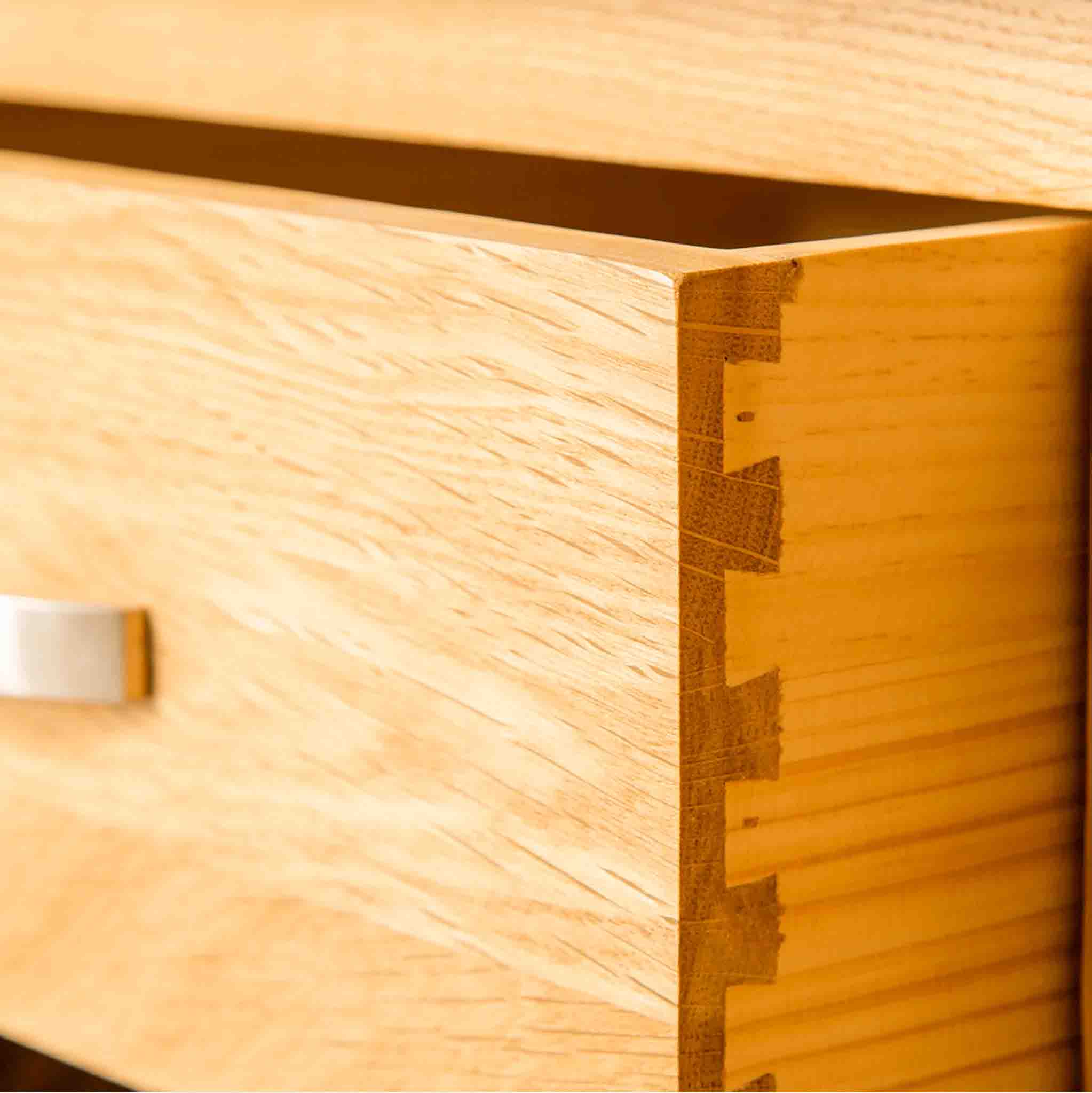 London Oak Console Table with Baskets