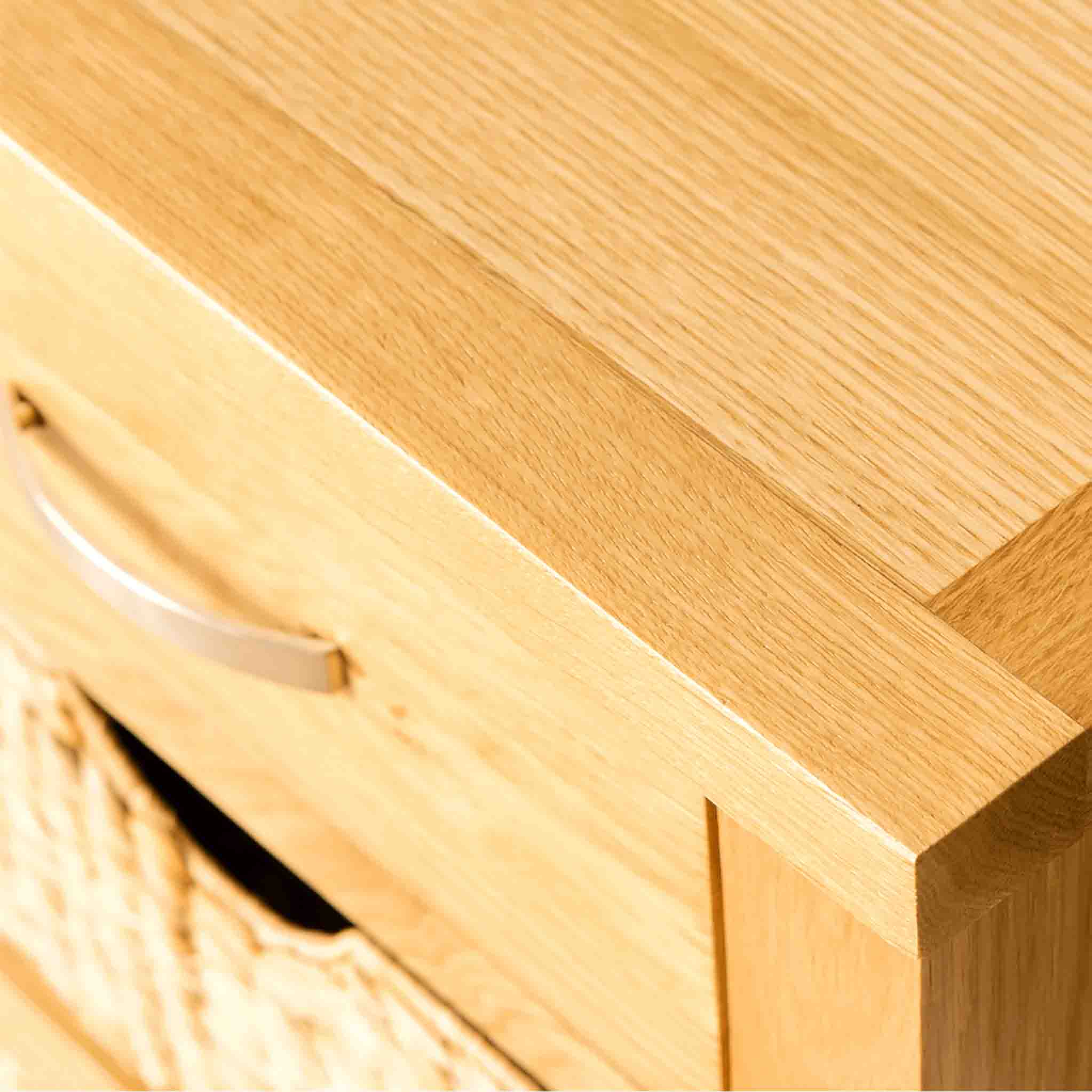 London Oak Console Table with Baskets