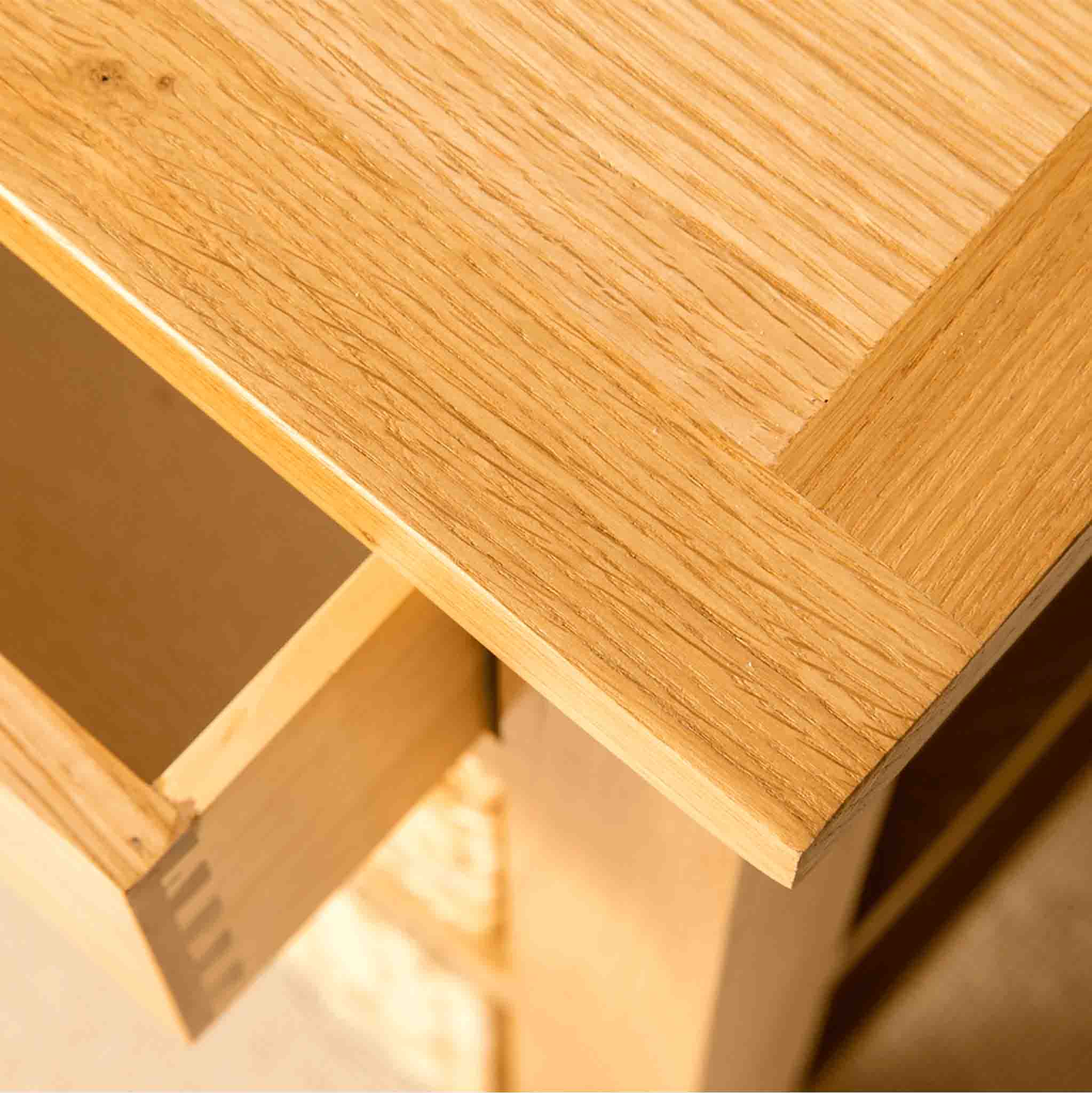 London Oak Telephone Table with Baskets