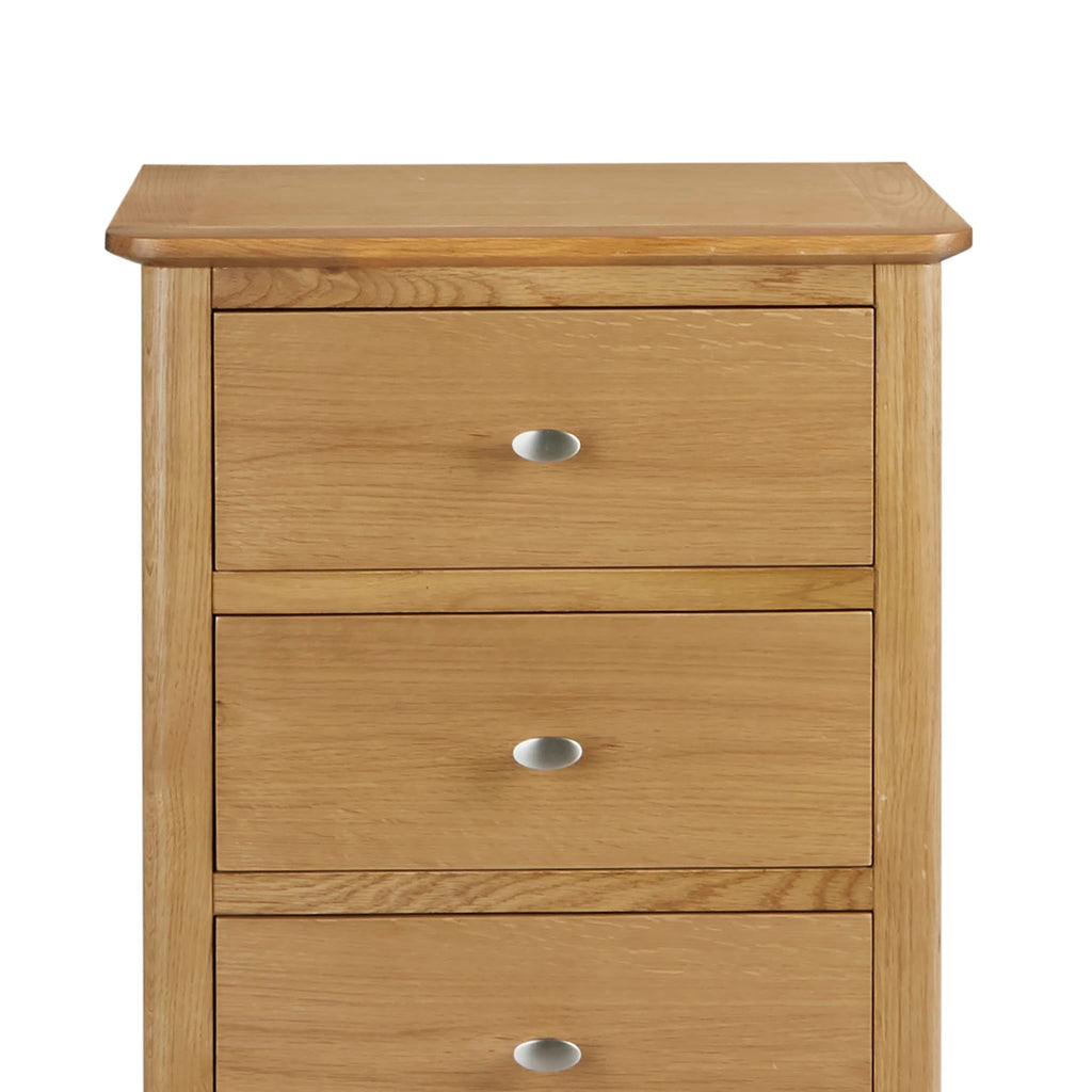 Alba Oak 5 Drawer Tallboy