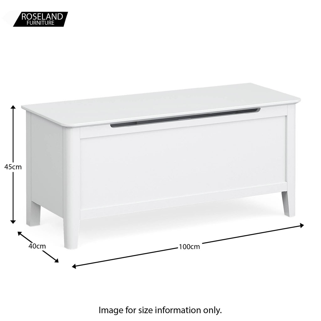 Chester White Blanket Box Ottoman