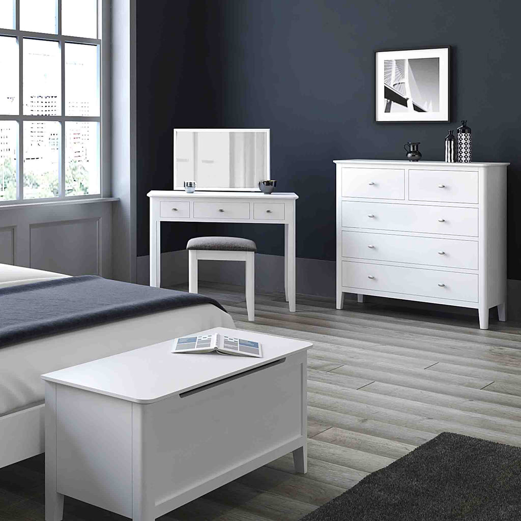 Chester White Blanket Box Ottoman