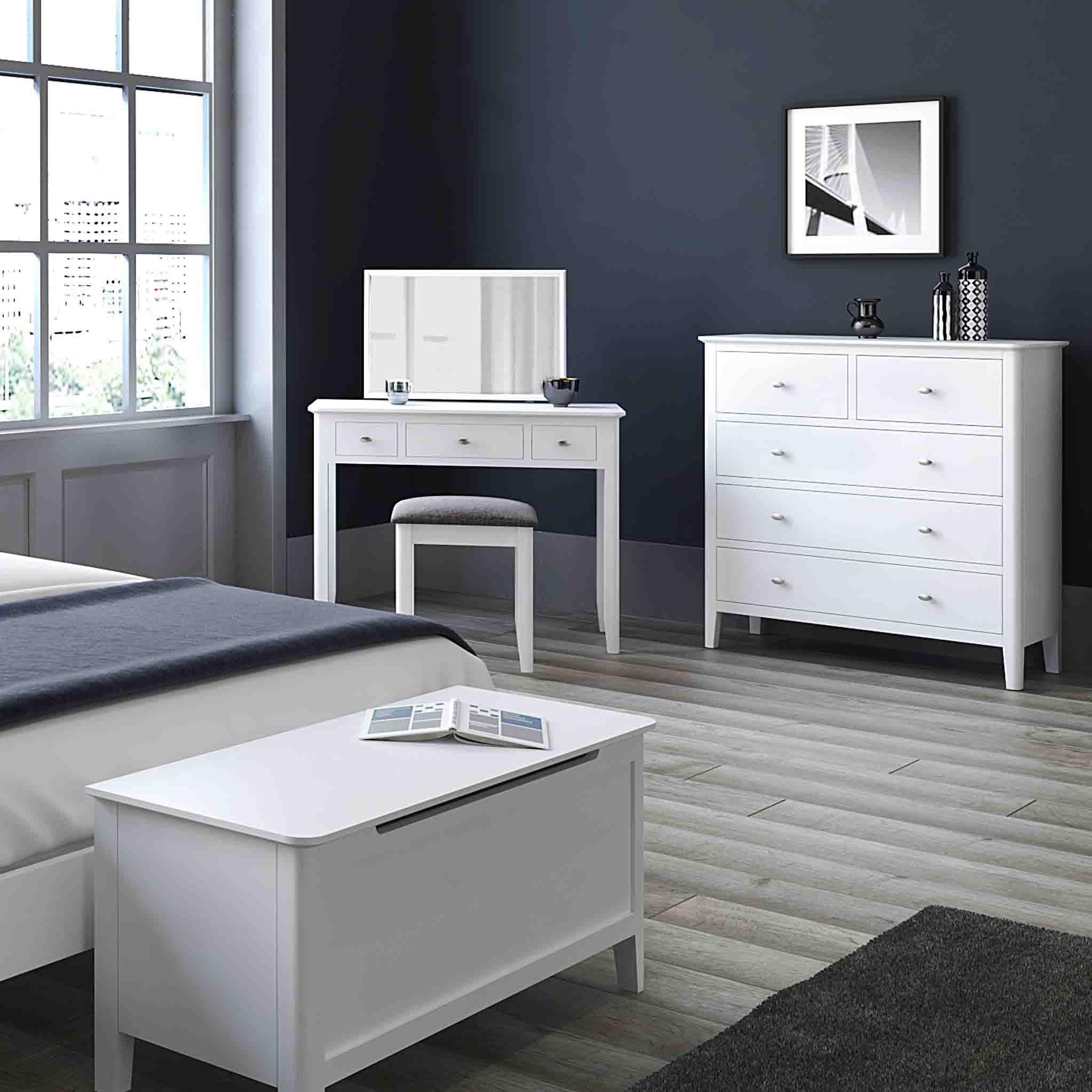 Chester White Blanket Box Ottoman