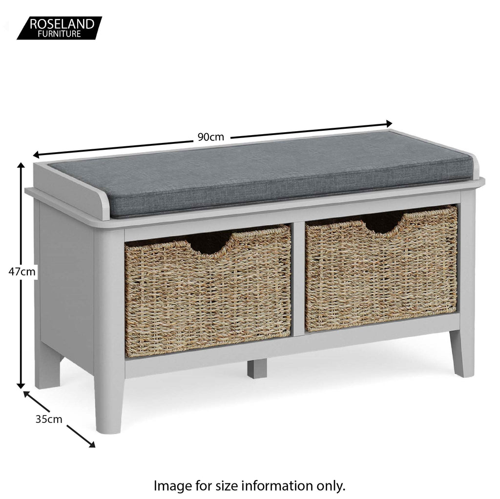Elgin Grey Storage Bench