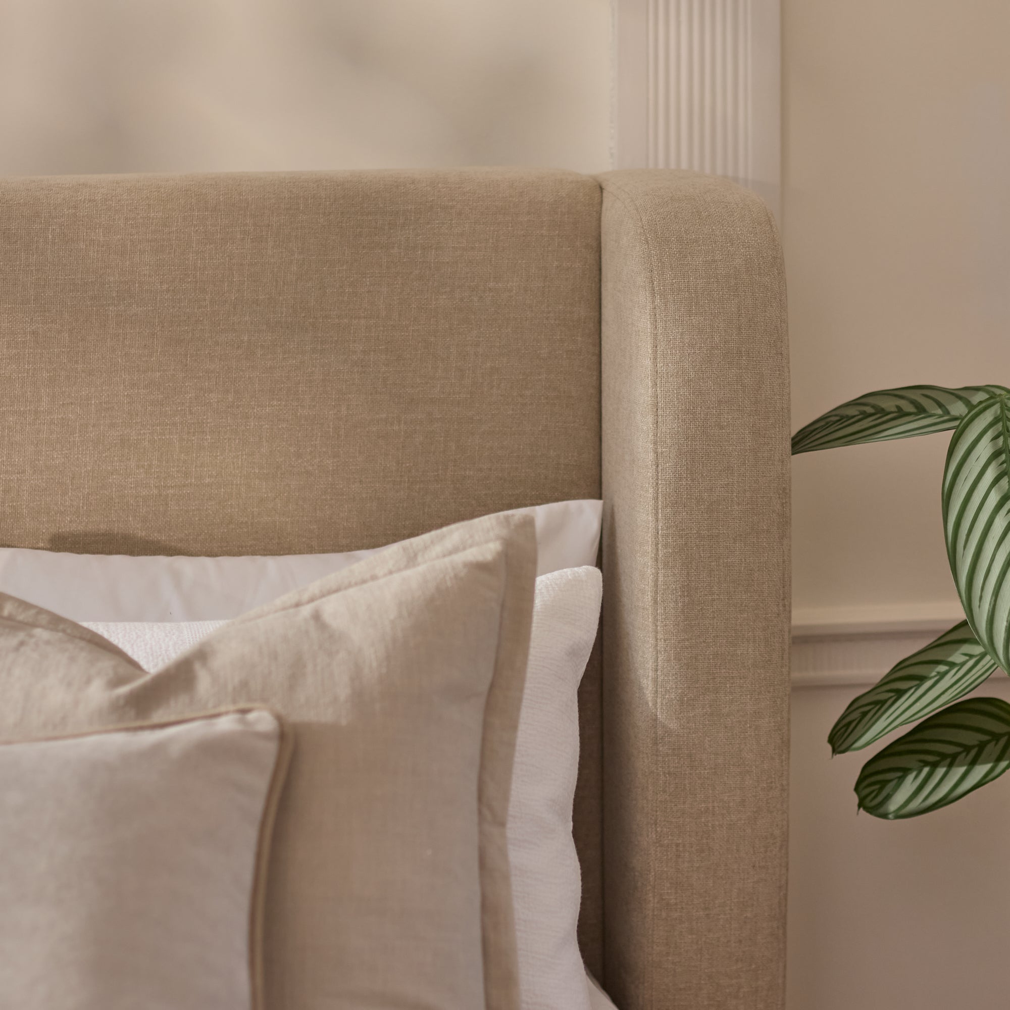 Hannah King Ottoman Bed - Mink Taupe