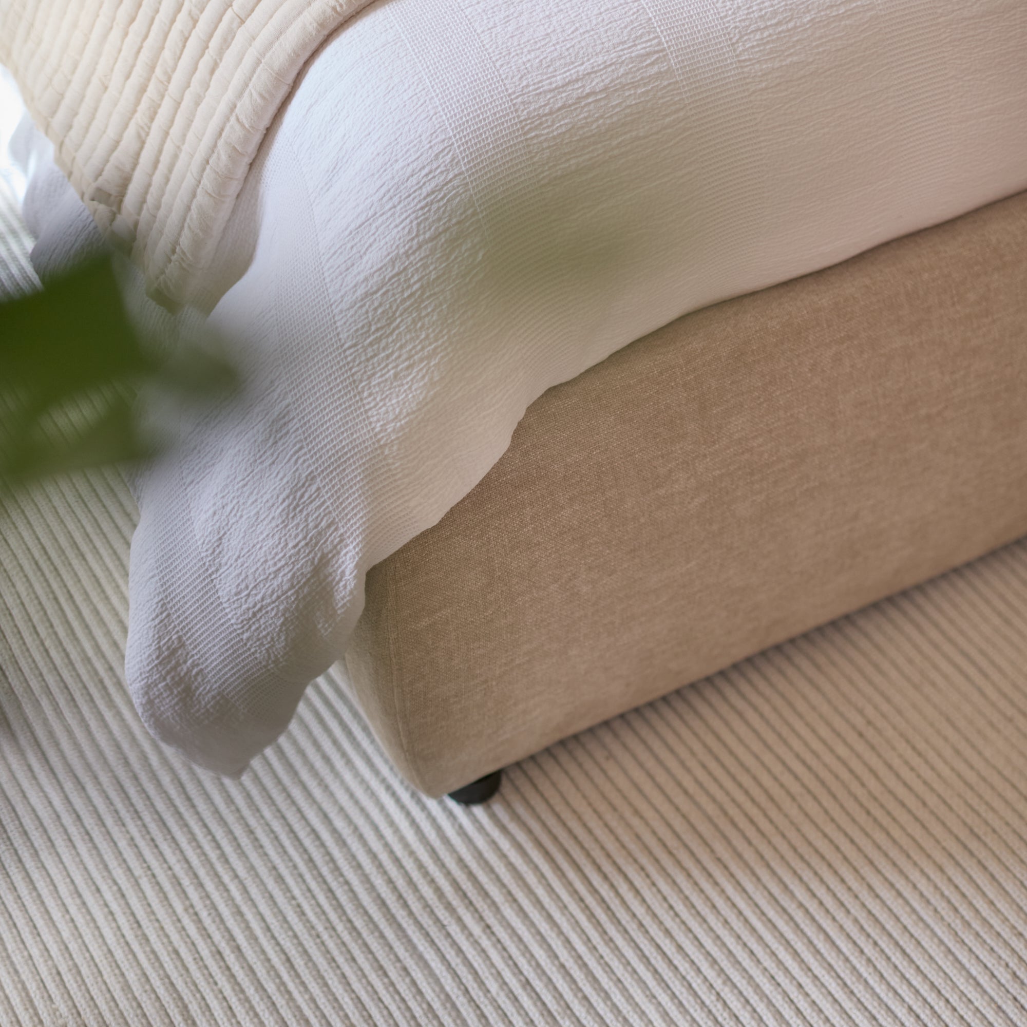 Hannah King Ottoman Bed - Mink Taupe