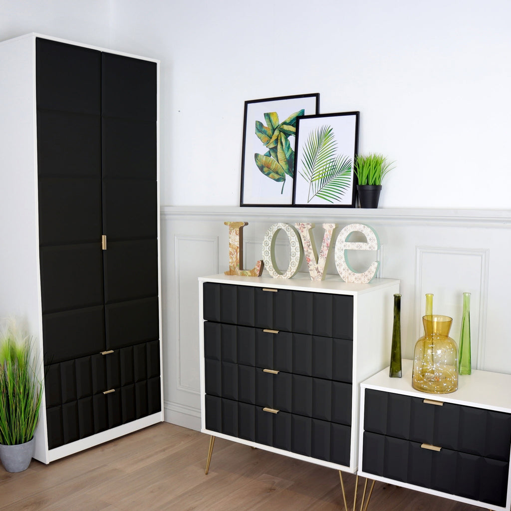 Harlow 4 Drawer Chest with Gold Hairpin Legs