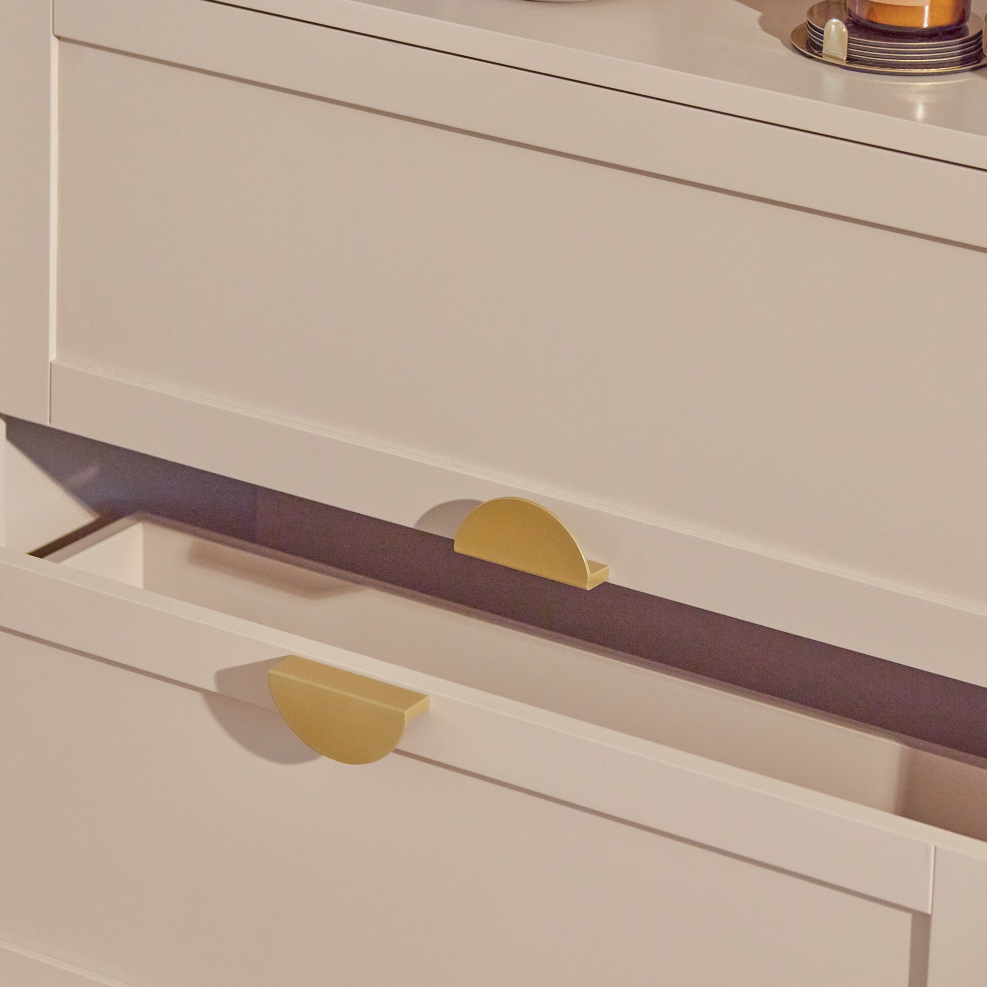 Ines Taupe and Gold Tall Bookcase