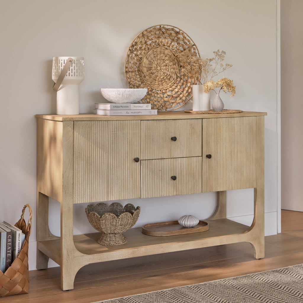 Jade 2 Door 2 Drawer Sideboard - Chalked Mango Wood