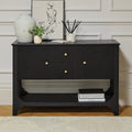 Jade 2 Door 2 Drawer Sideboard - Jet Black Mango Wood