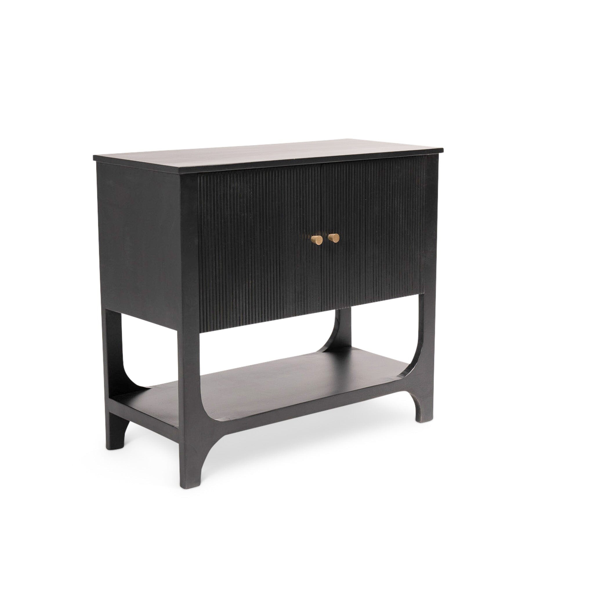 Jade 2 Door Small Sideboard - Black