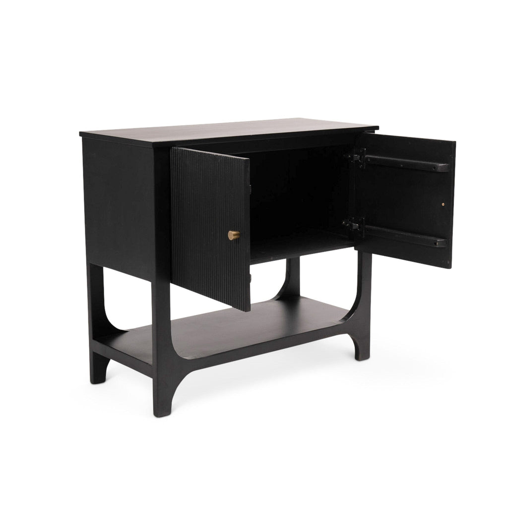 Jade 2 Door Small Sideboard - Black