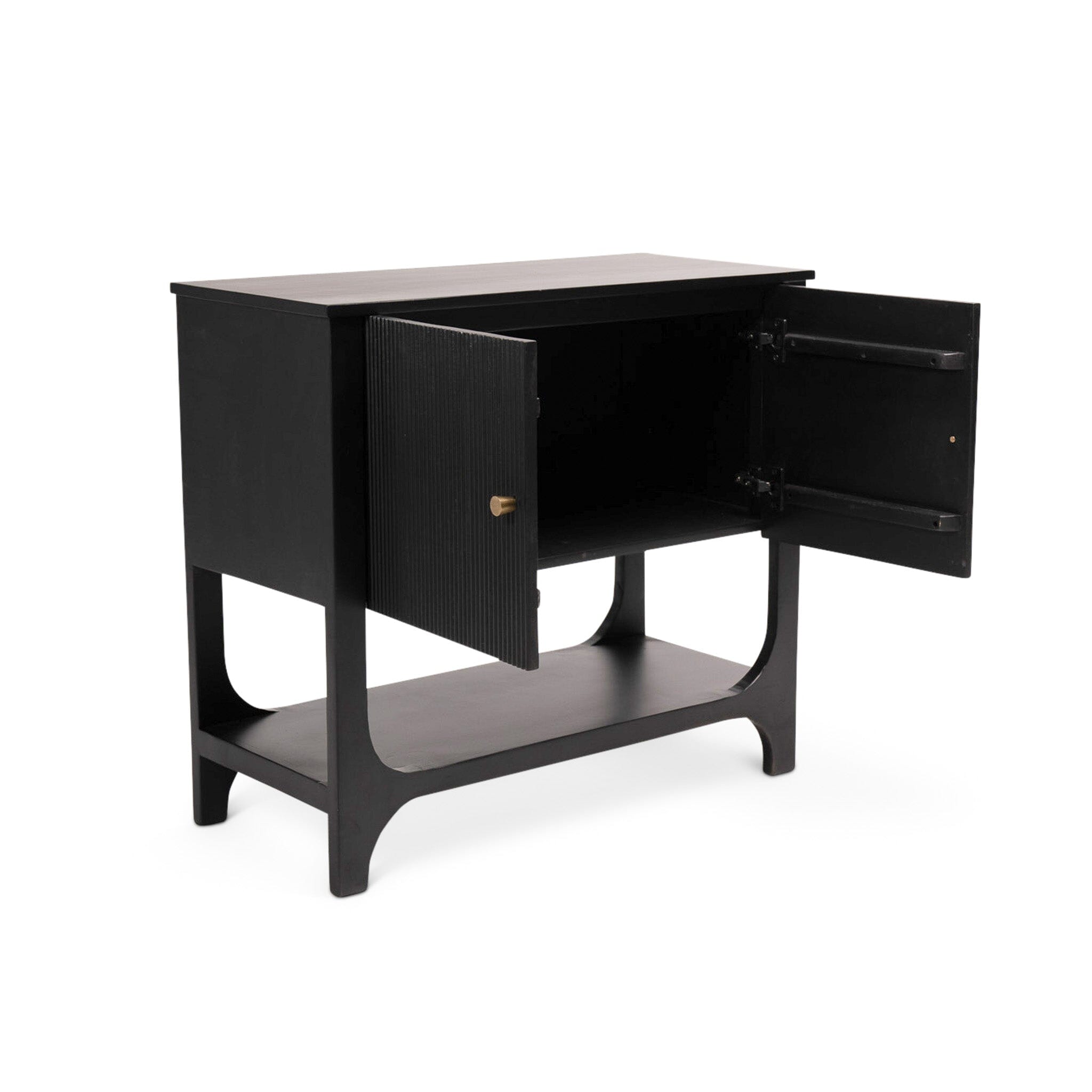 Jade 2 Door Small Sideboard - Black