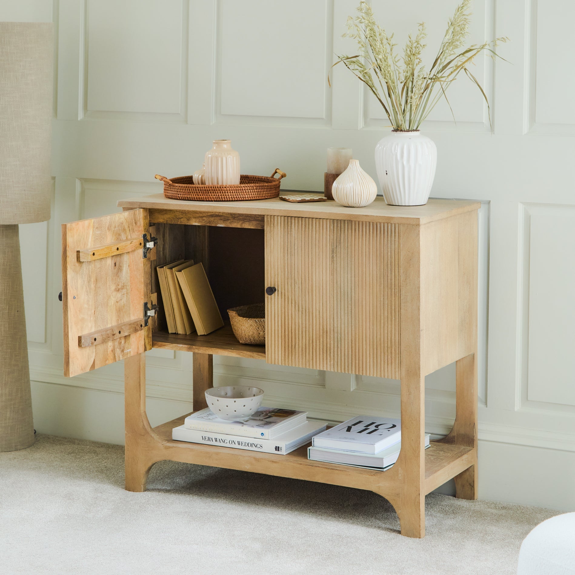 Jade 2 Door Sideboard - Chalked Mango Wood