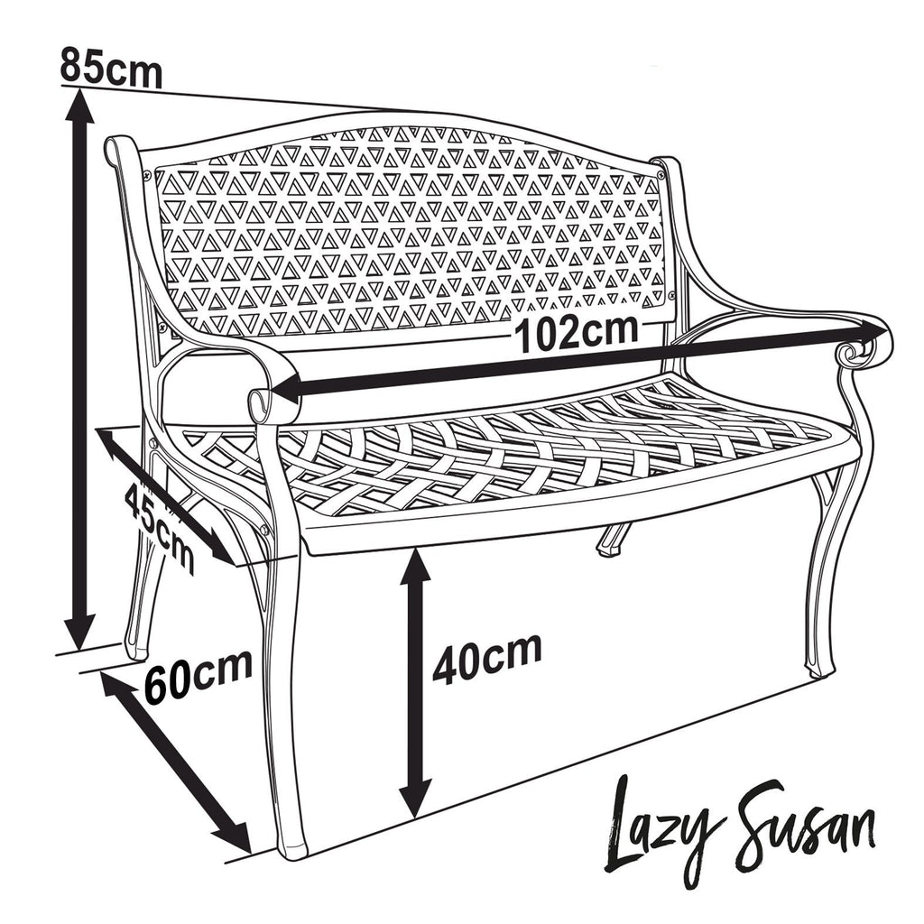 July Bench Set - Antique Bronze