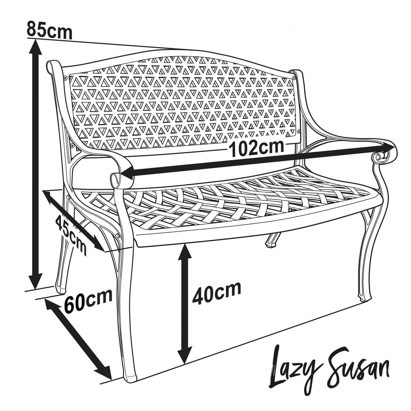July Bench Set - Slate Grey