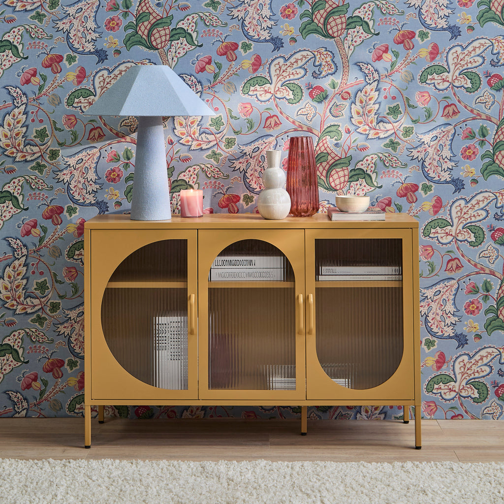Conan 3 Door Sideboard - Mustard Yellow