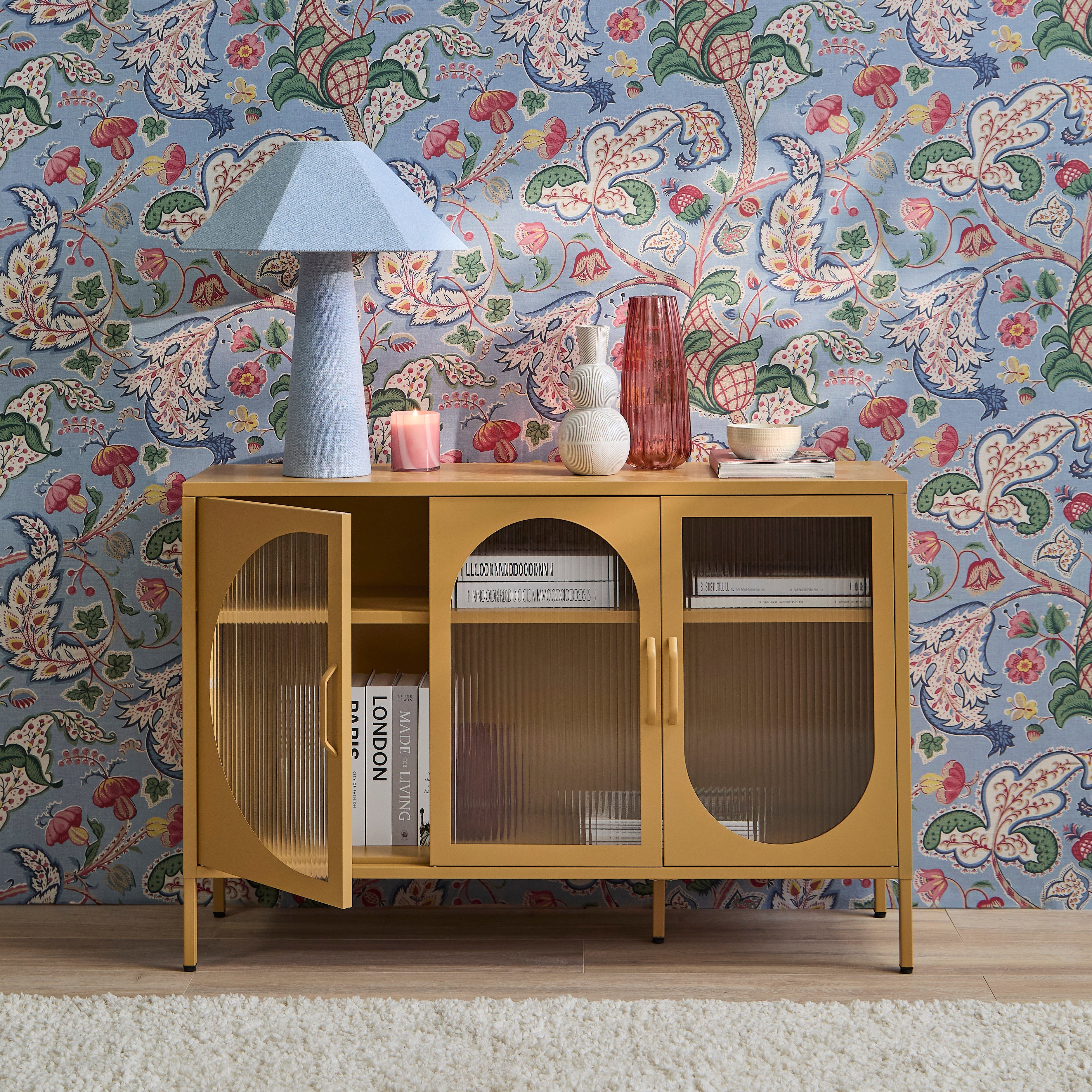 Conan 3 Door Sideboard - Mustard Yellow