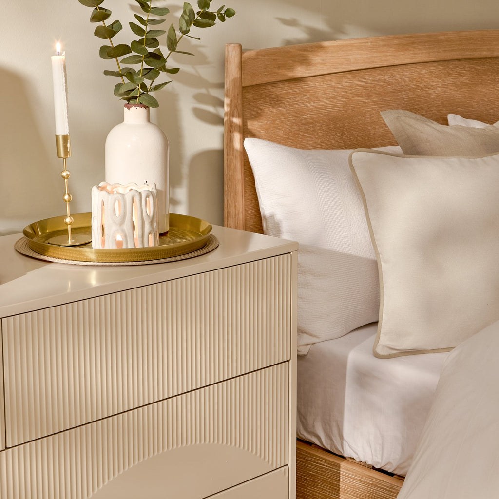 Luella 120cm 4 Drawer Fluted Chest of Drawers - Driftwood