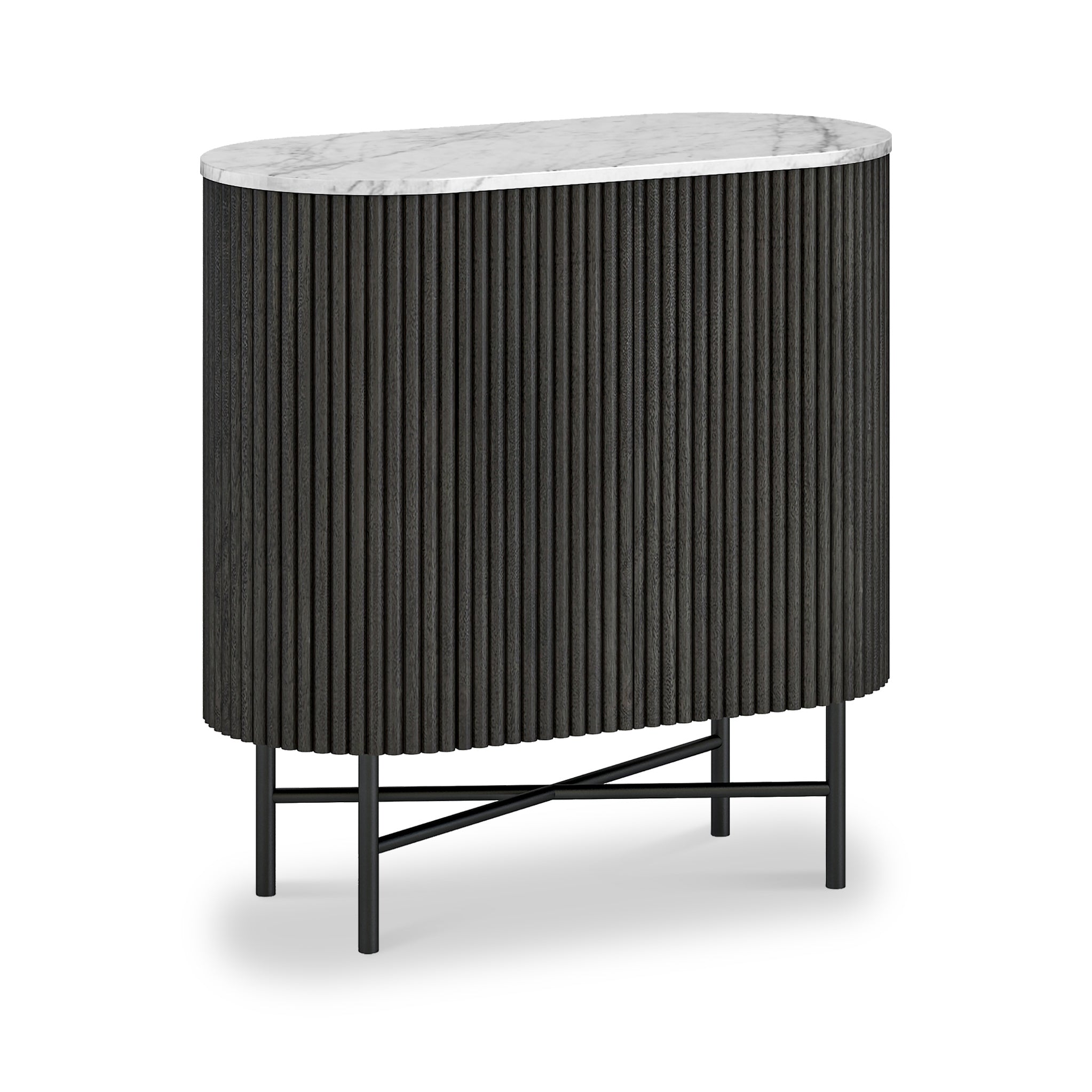 Milo Mango & Marble Fluted Mini Sideboard