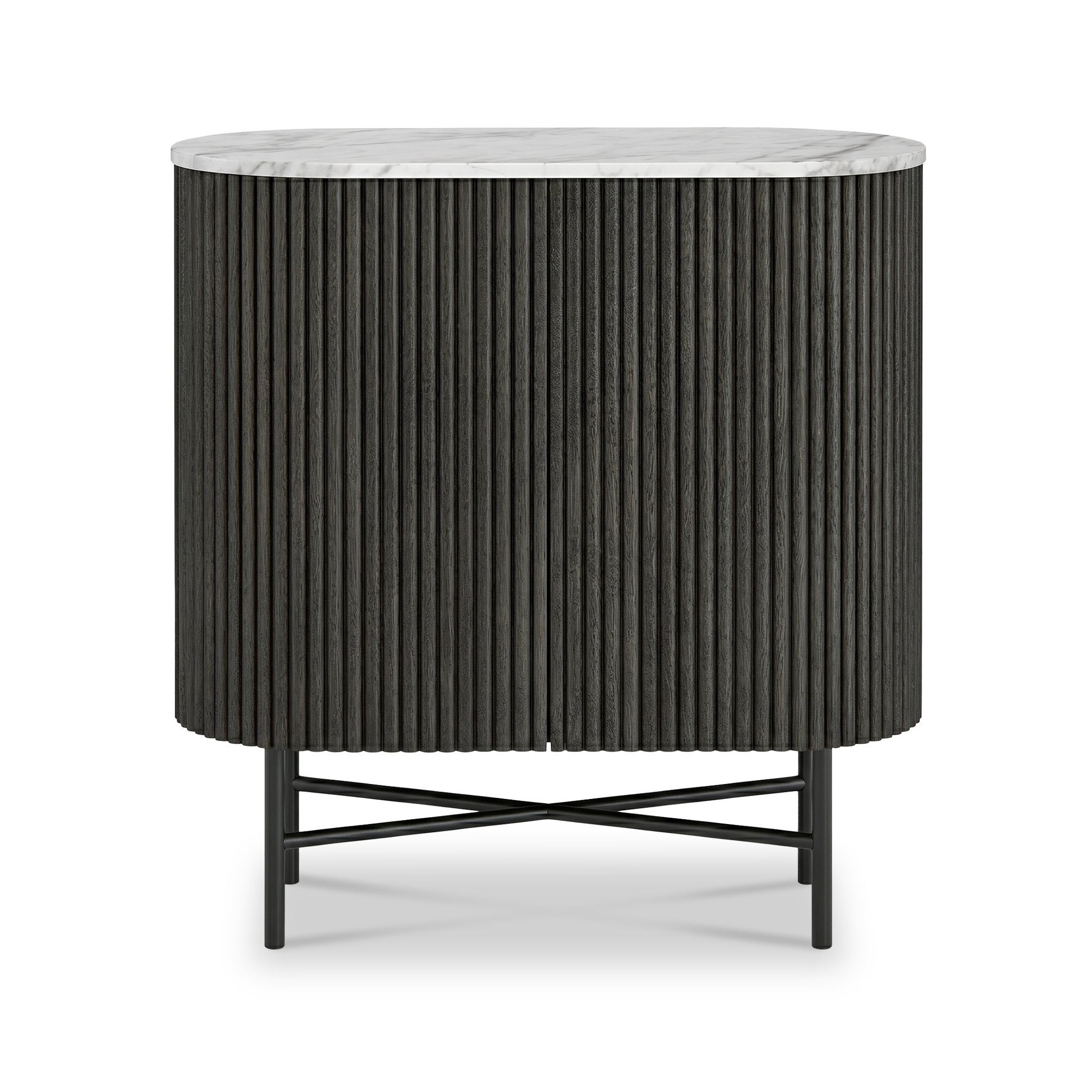 Milo Mango & Marble Fluted Mini Sideboard