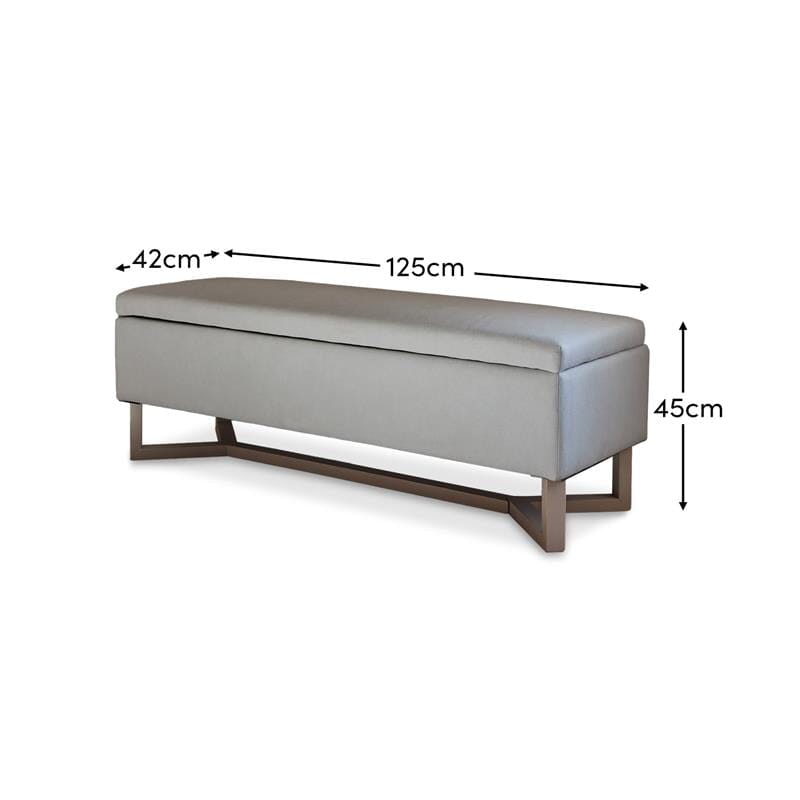 Norah Storage Ottoman - Ivory