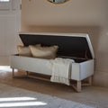 Norah Storage Ottoman - Ivory
