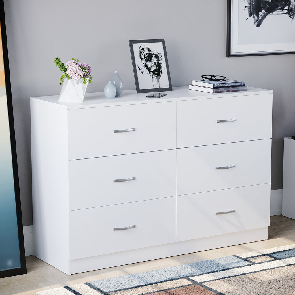 Riano 6-Drawer Chest, White